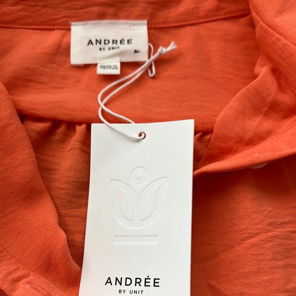 Aritzia Vibrant Orange Blouse